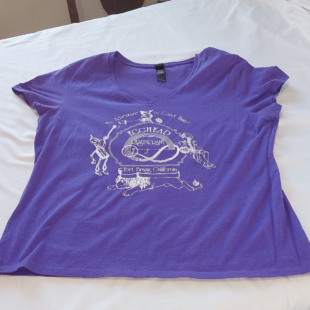 Hanes Nano-T Egg Head Purple Tee.Fort Bragg ,Ca Size XL